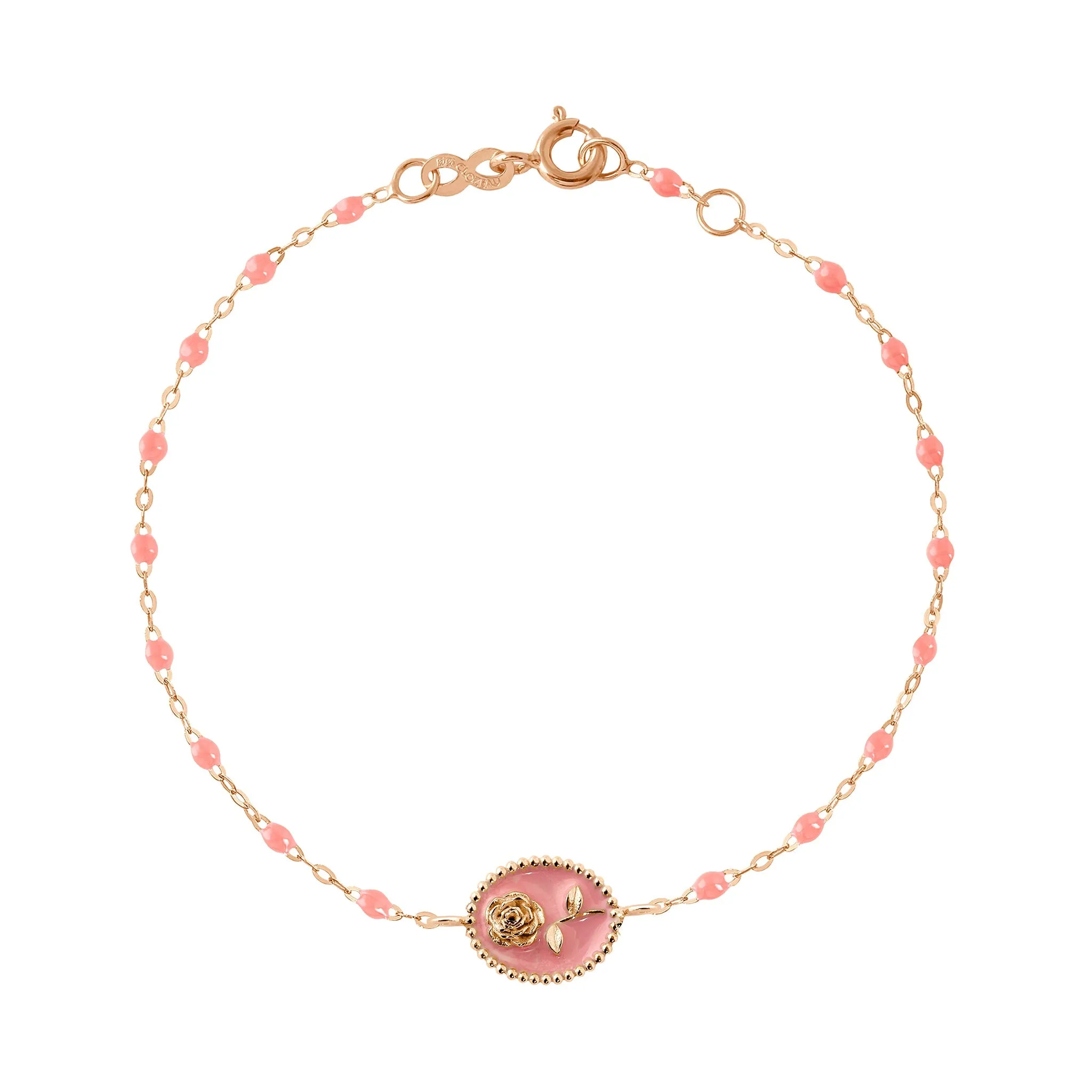 Fuchsia Rose Bracelet, Rose Gold, 6.7