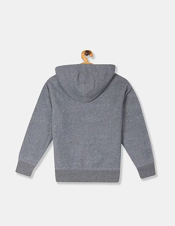 GAP Boys Grey Hooded Fleece Sweatshirt