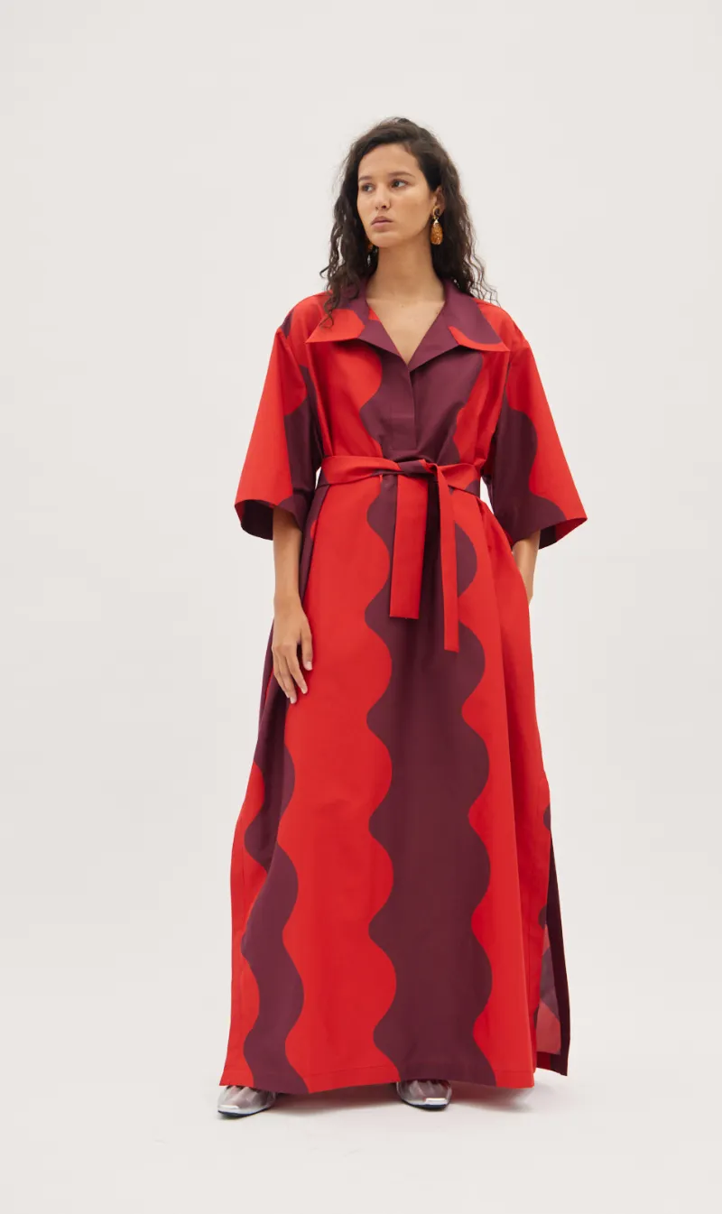  Gary Bigeni      Dantas Maxi Tunic Dress - Sonic 