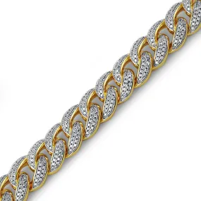 Gold Miami Cuban CZ Bracelet 15MM