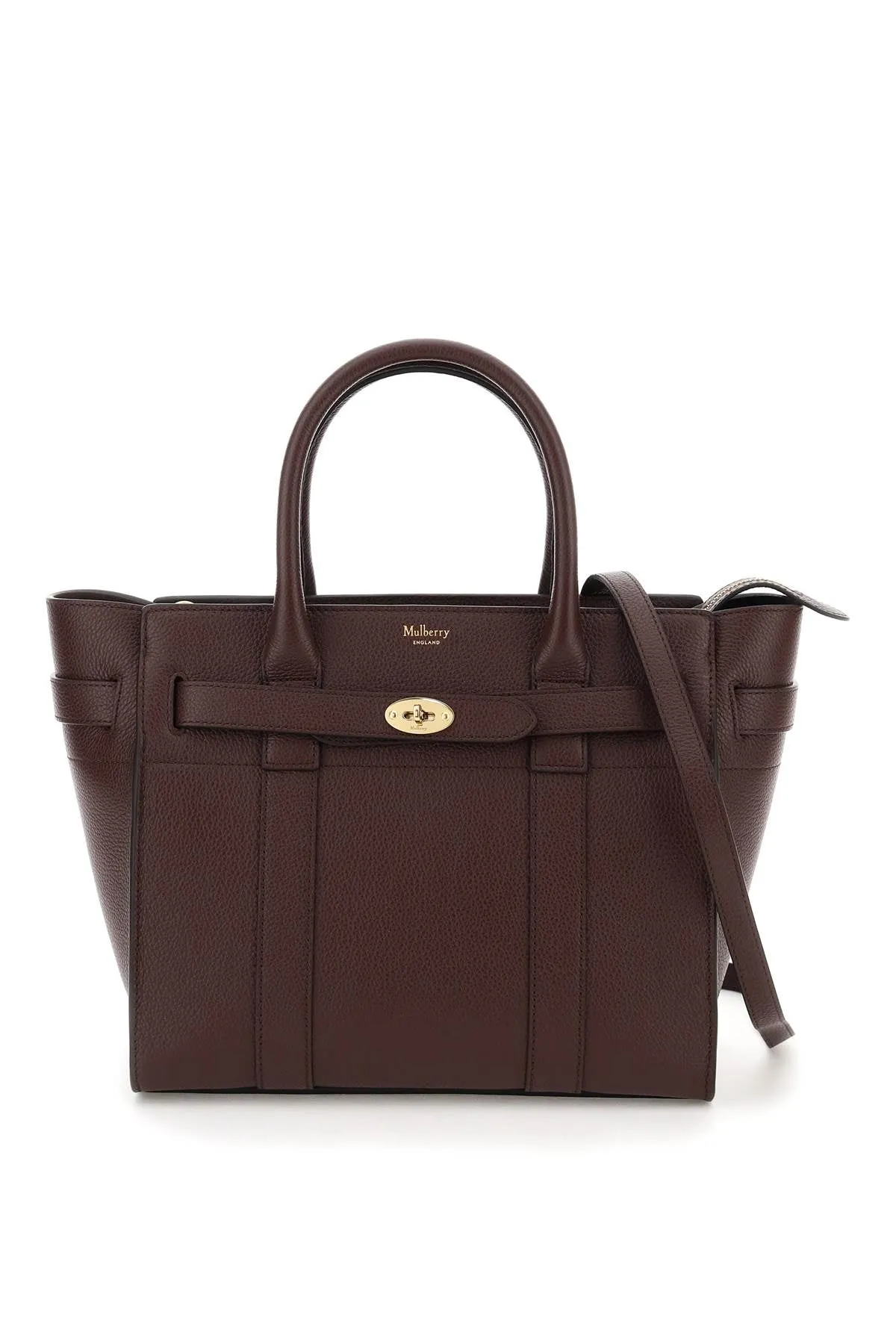 Grained Leather Small Zipped Bayswater Bag