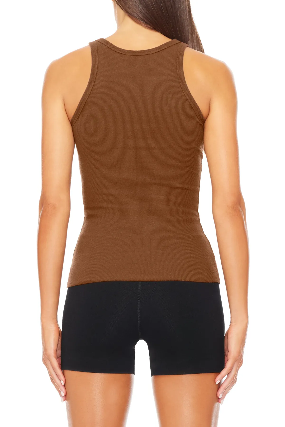 High Neck Fitted Tank - Earth