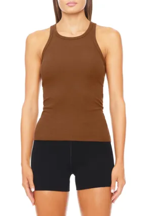 High Neck Fitted Tank - Earth