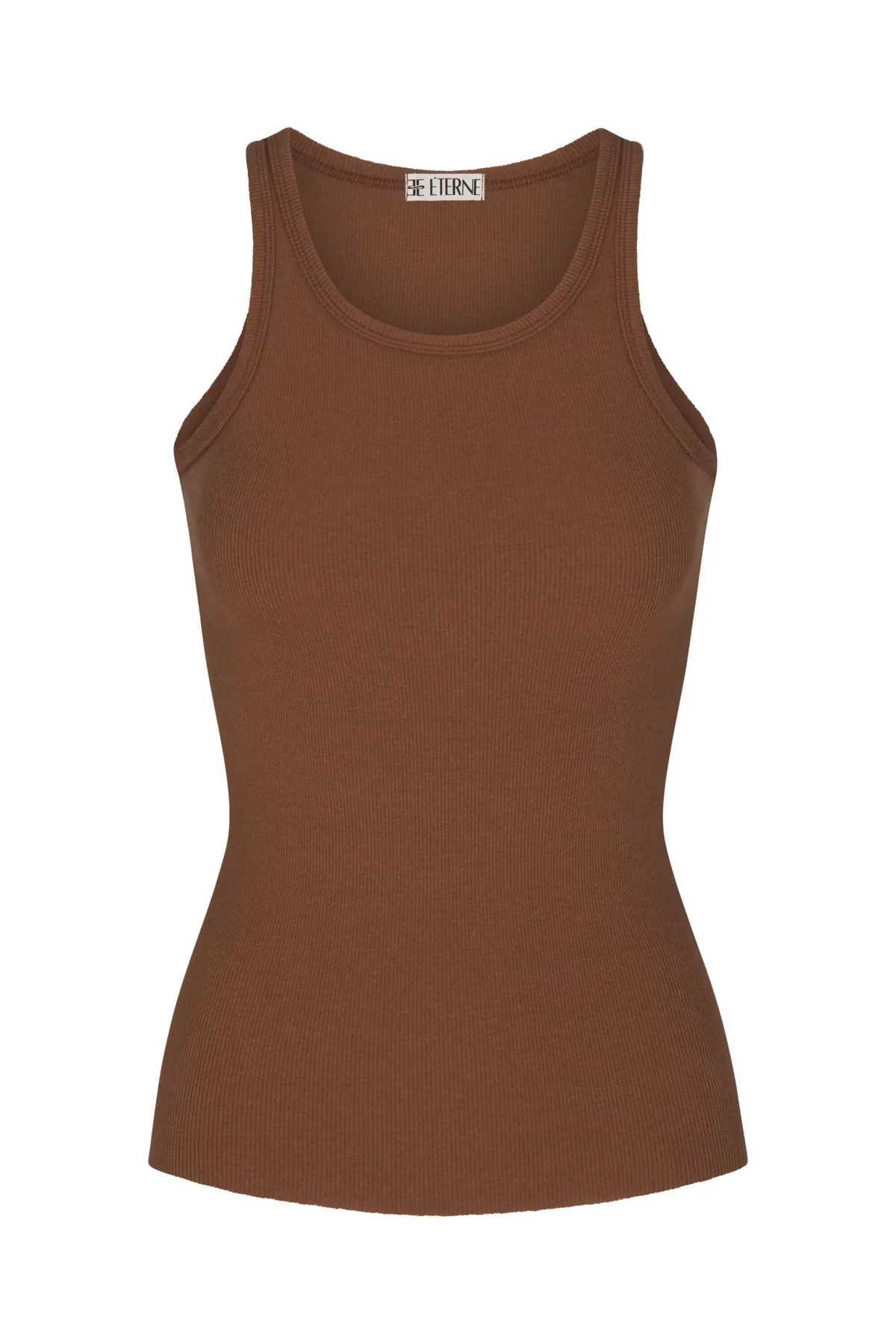 High Neck Fitted Tank - Earth