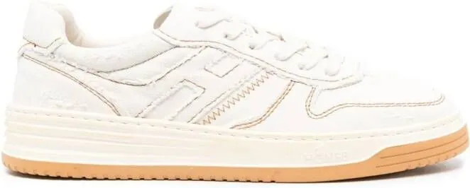 Hogan panelled low-top sneakers Neutrals