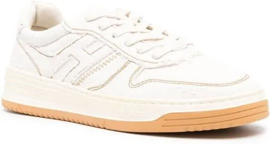 Hogan panelled low-top sneakers Neutrals