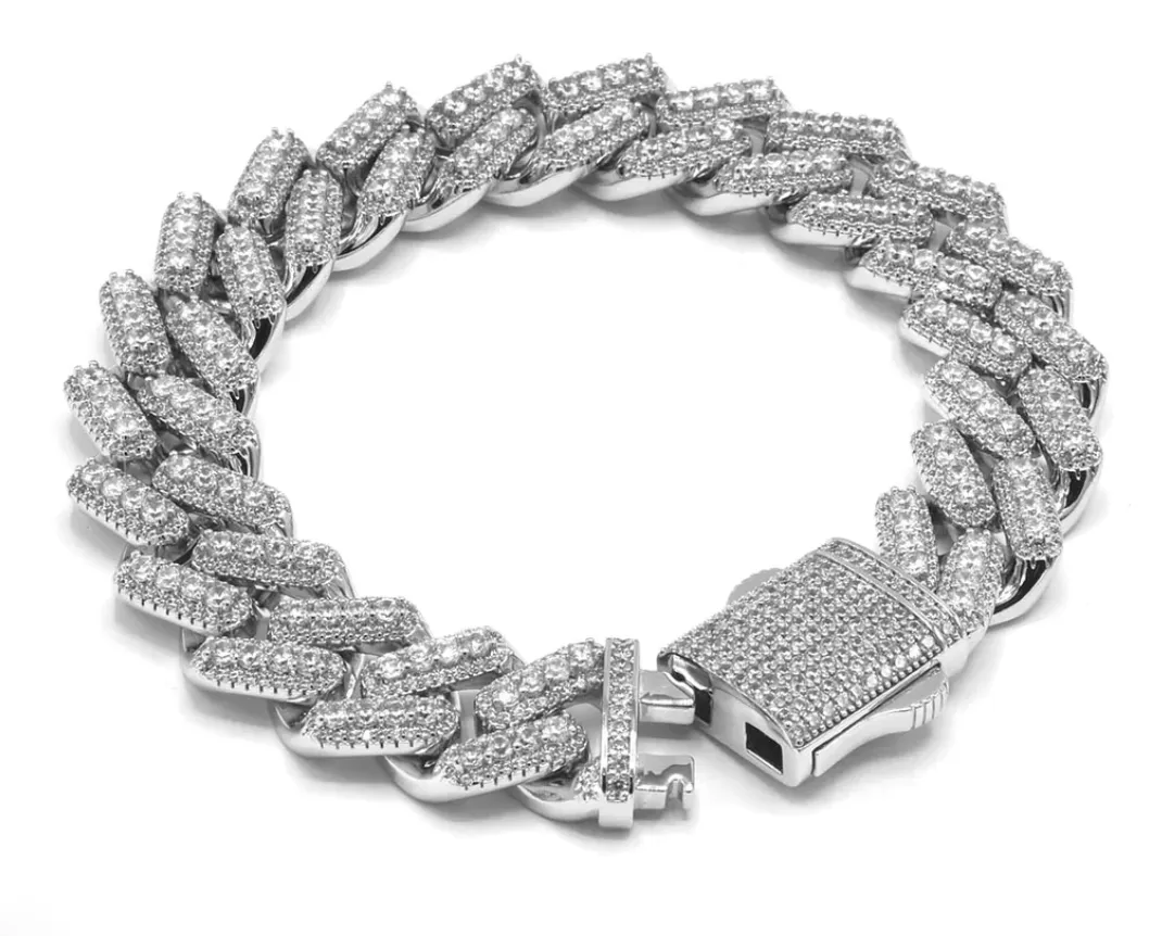 Iced Miami Cuban Bracelet 15mm