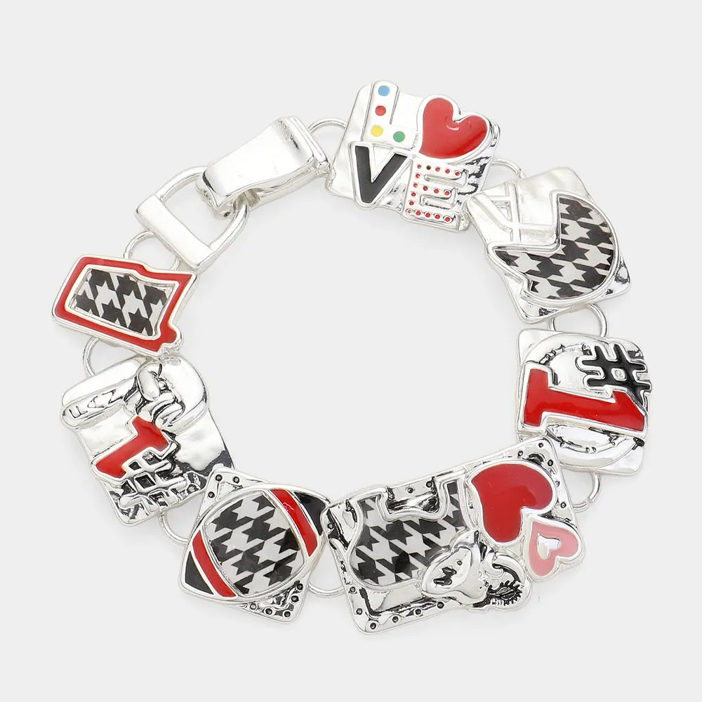 iLLASPARKZ No.1 Heart Enamel Metal Magnetic Bracelet