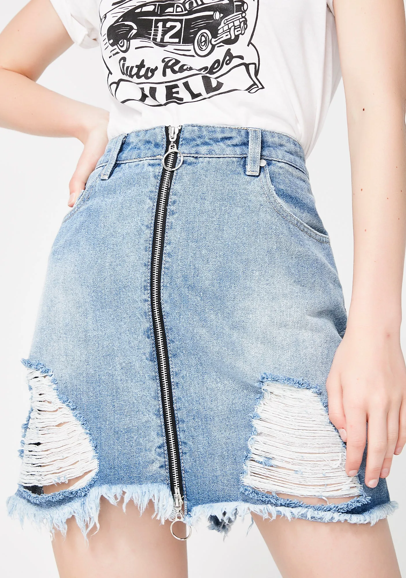 Instant Denim Skirt-