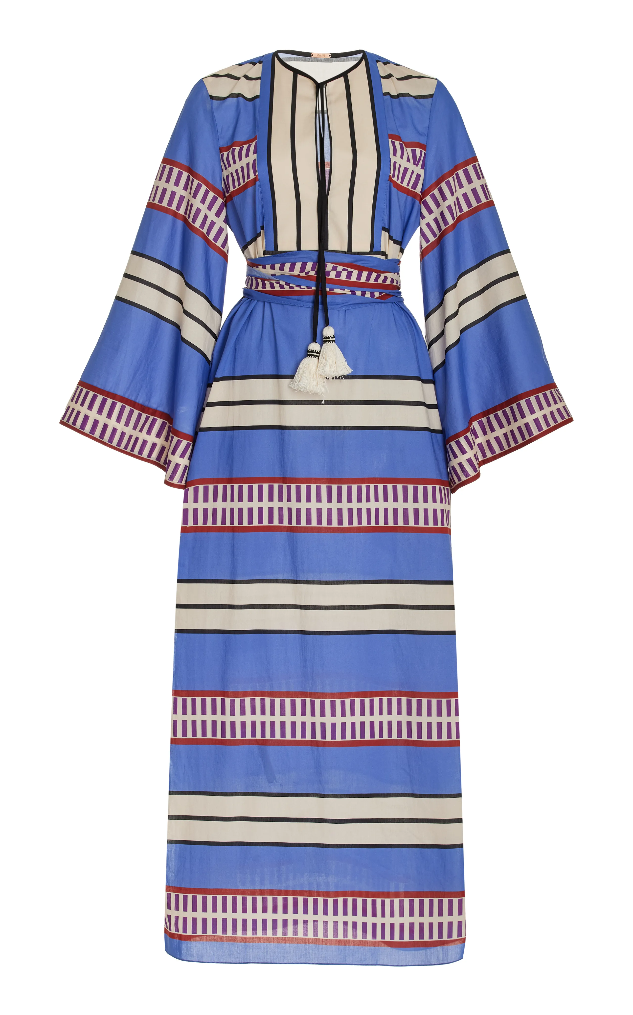 Johanna Ortiz Tropical Palm Cotton Midi Tunic Dress