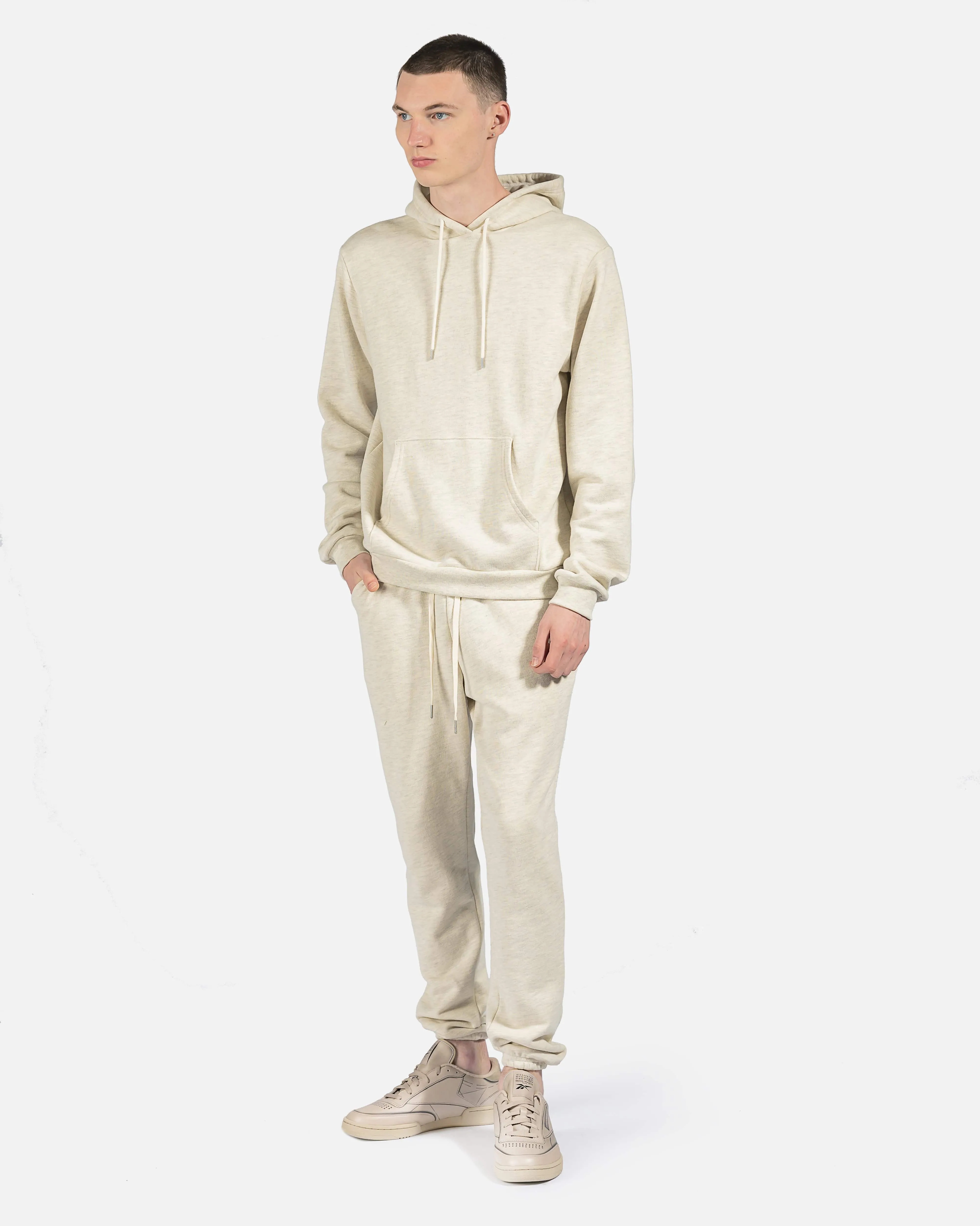 John Elliott Beach Hoodie in Heather Oatmeal