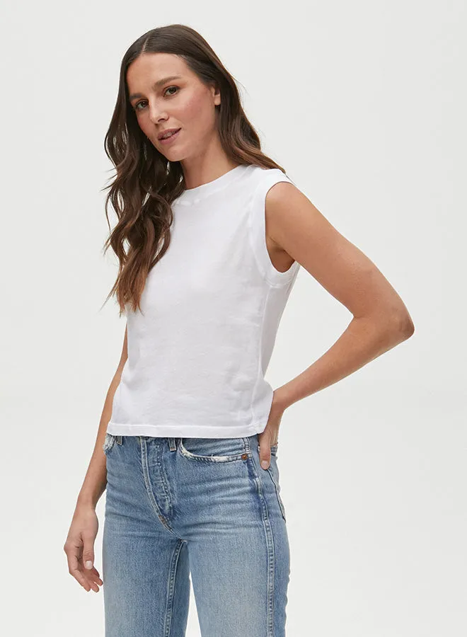 Johnnie Cropped Crew Neck Tank