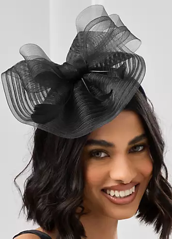 Jon Richard Black Hat Fascinator | Grattan