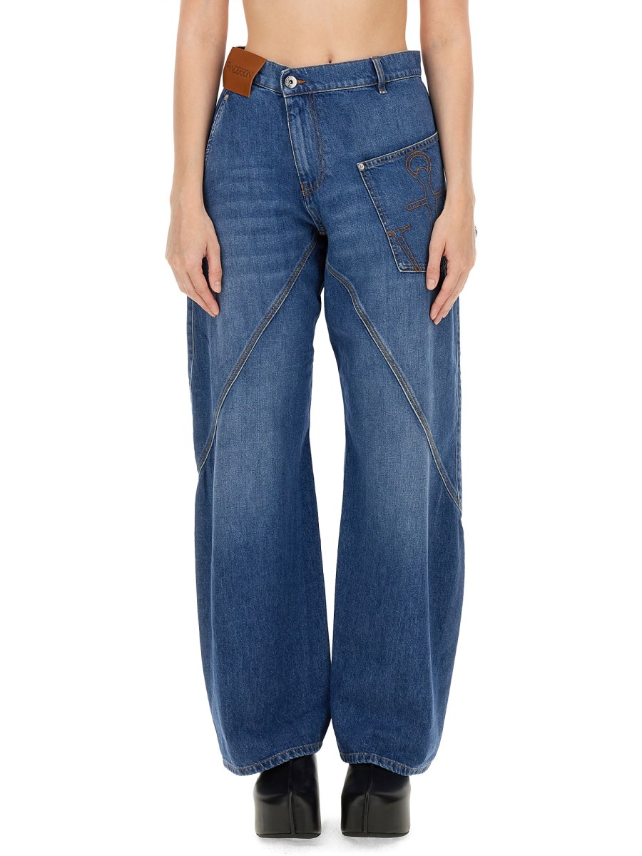 JW ANDERSON    TWISTED COTTON DENIM WORKWEAR JEANS