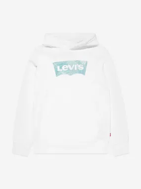 Levi's Wear Boys Palm Batwing Fill Hoodie in White