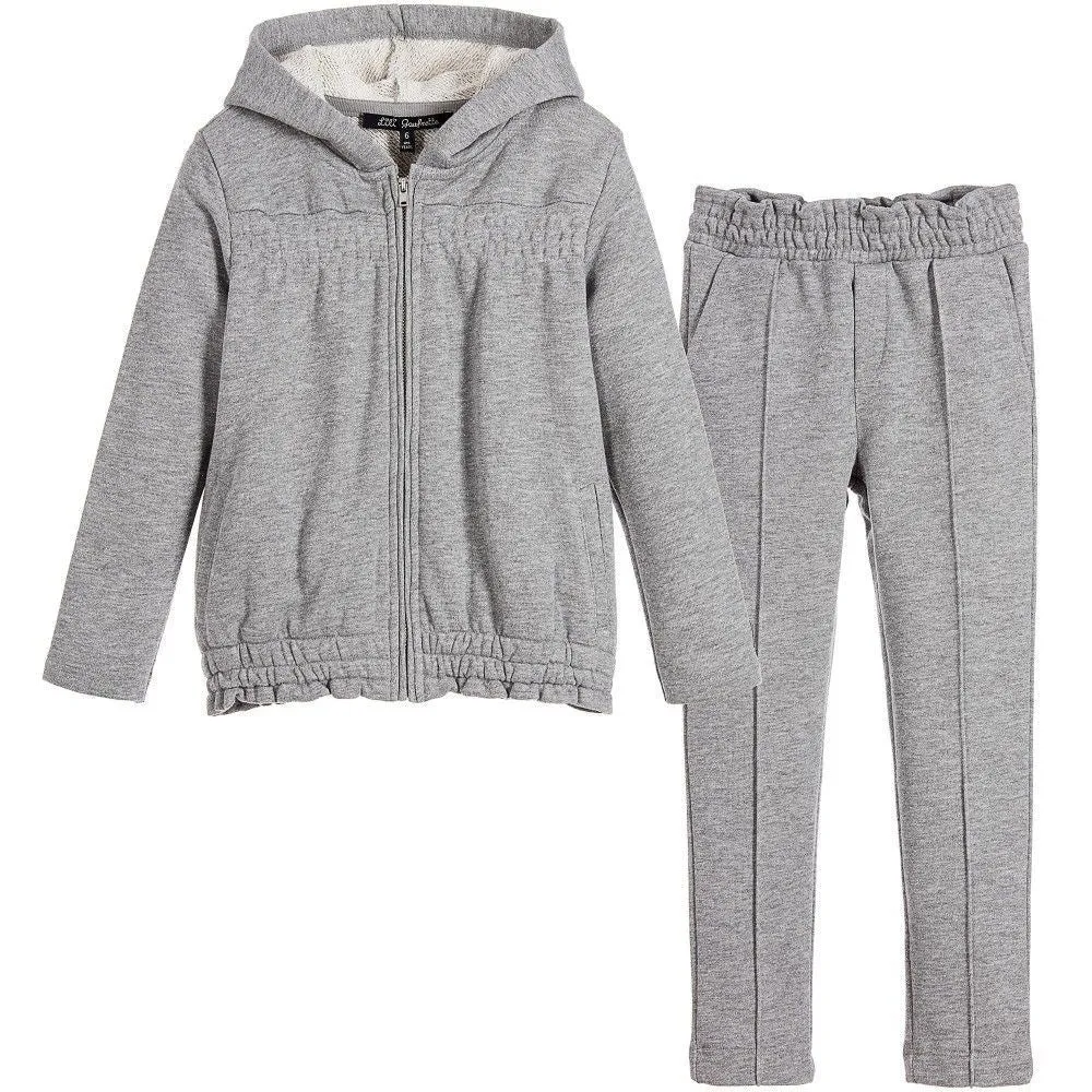 LILI GAUFRETTE BABY GIRLS GREY GLITTERY TRACKSUIT 3 YEARS