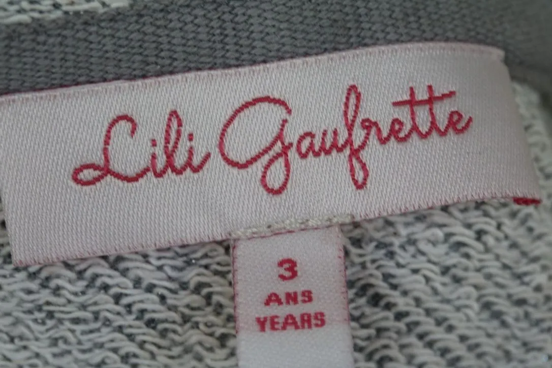 LILI GAUFRETTE BABY GIRLS GREY GLITTERY TRACKSUIT 3 YEARS