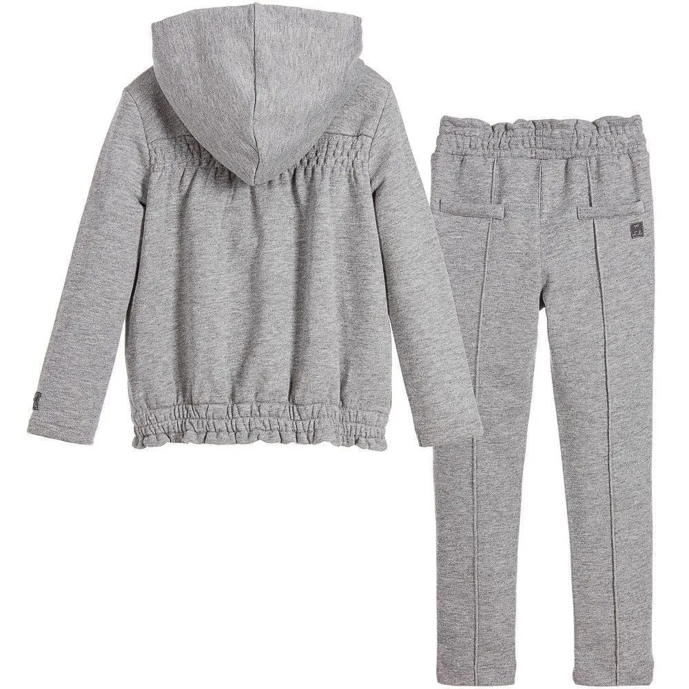 LILI GAUFRETTE BABY GIRLS GREY GLITTERY TRACKSUIT 3 YEARS