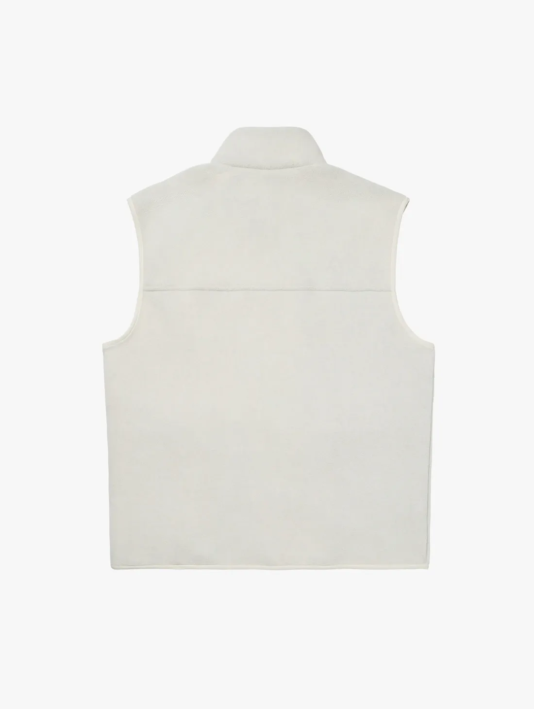 LOGO TAPE MICRO FLEECE VEST-IVORY