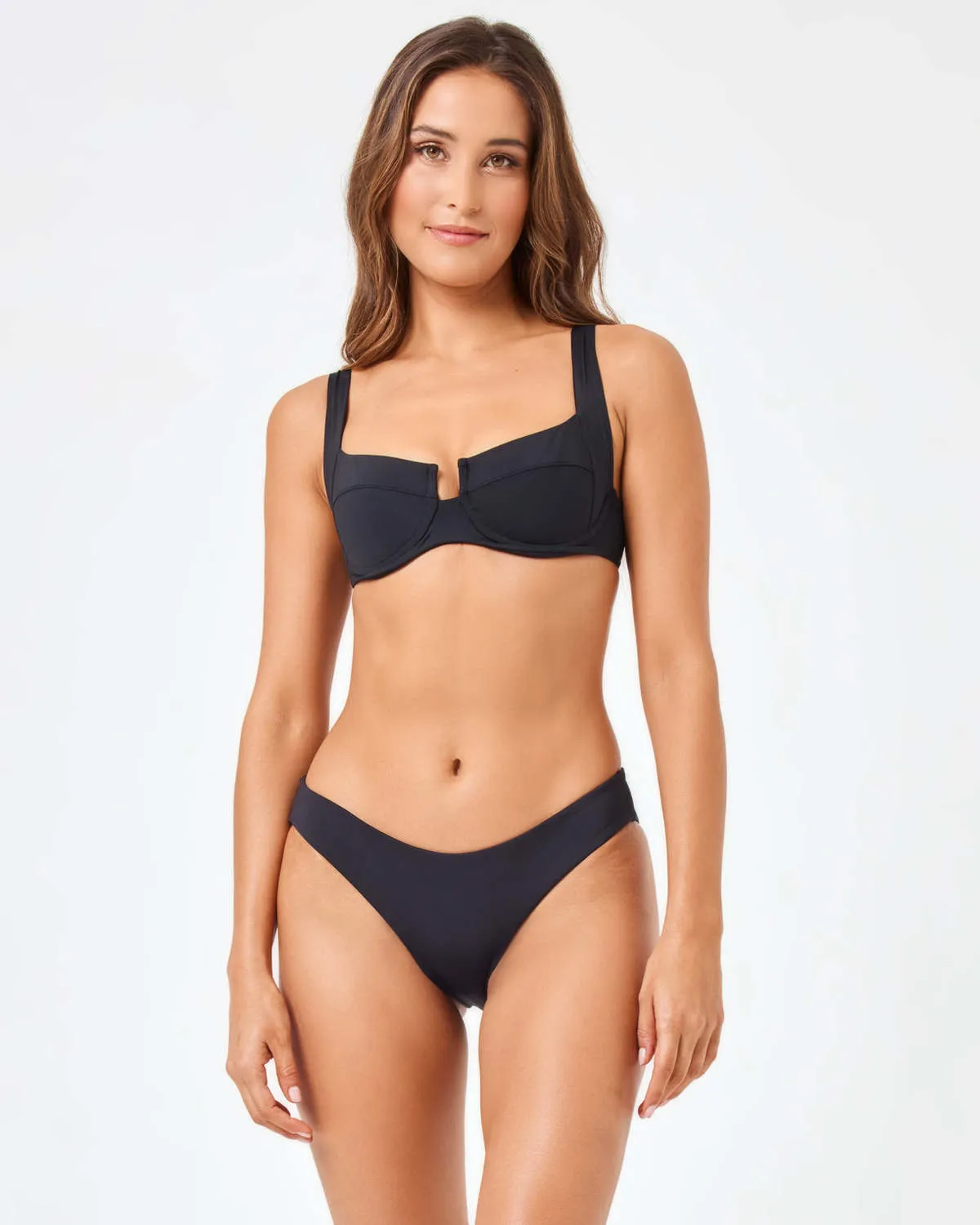 L*Space Camellia Bikini Top - Black