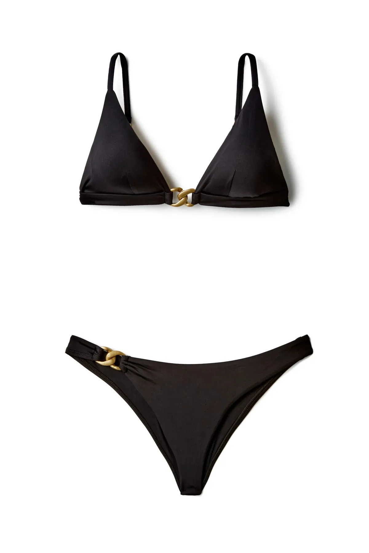 Luxe Link Triangle Bikini Top