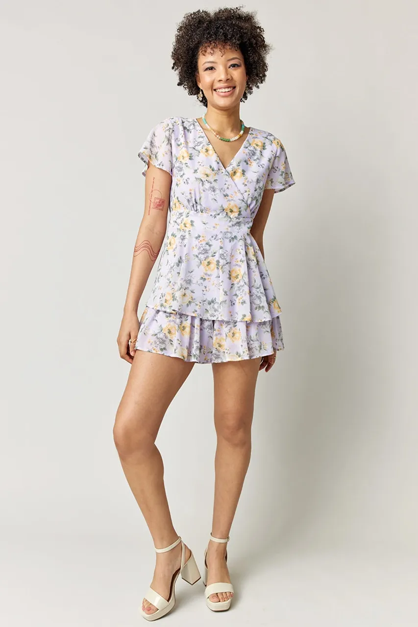 Madalina Floral Tiered Romper