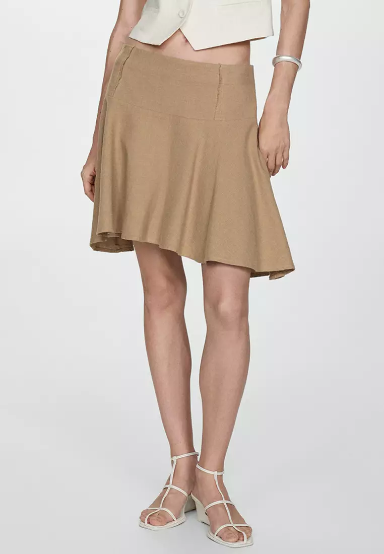 Mango Asymmetric Cotton Skirt