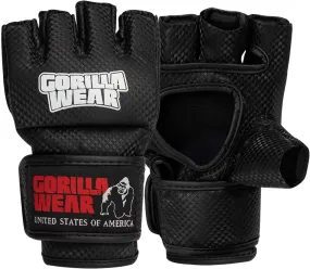 Manton MMA Gloves (With Thumb) - Black/White - M/L Gorilla Wear