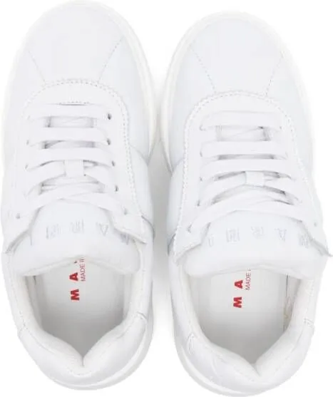 Marni Kids padded lace-up sneakers White