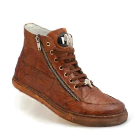 Mauri Siena 8664 Alligator High Top Sneakers Brandy (Special Order)