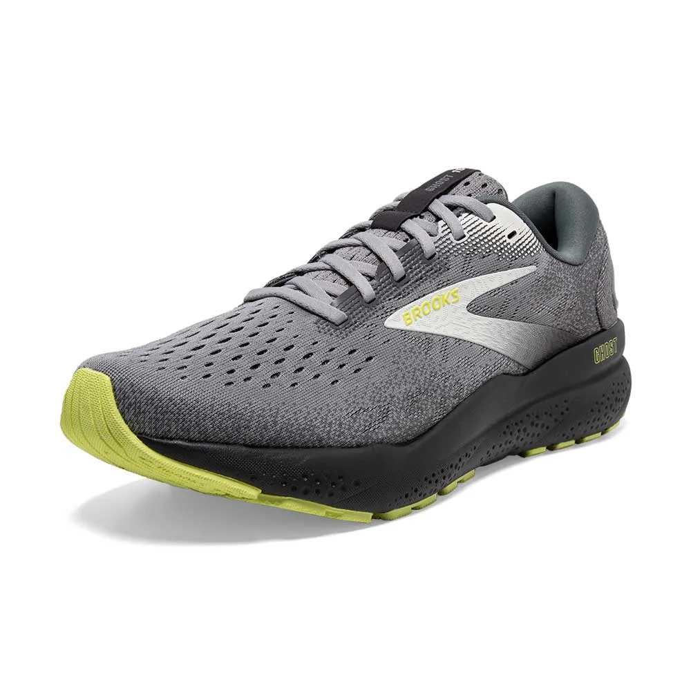 Men's Ghost 16 Running Shoe - Primer/Grey/Lime - Wide (2E)