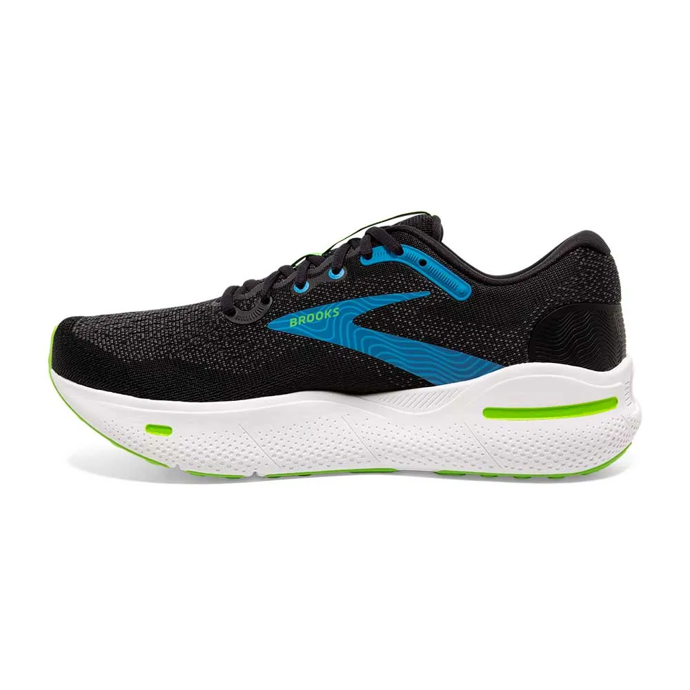 Men's Ghost Max Running Shoe - Black/Atomic Blue/Jasmine - Extra Wide (4E)