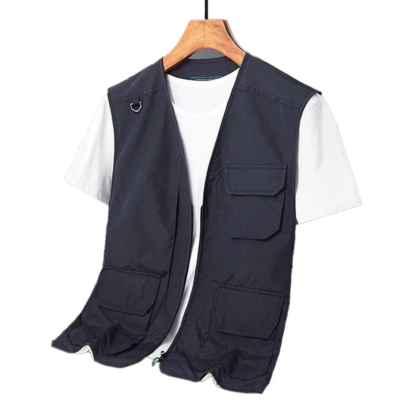 Men's Outdoor Quick-Drying Lightweight Multi-Pocket Vest 19154099Y