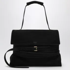 Moschino    Moschino Small Black Suede Shoulder Bag