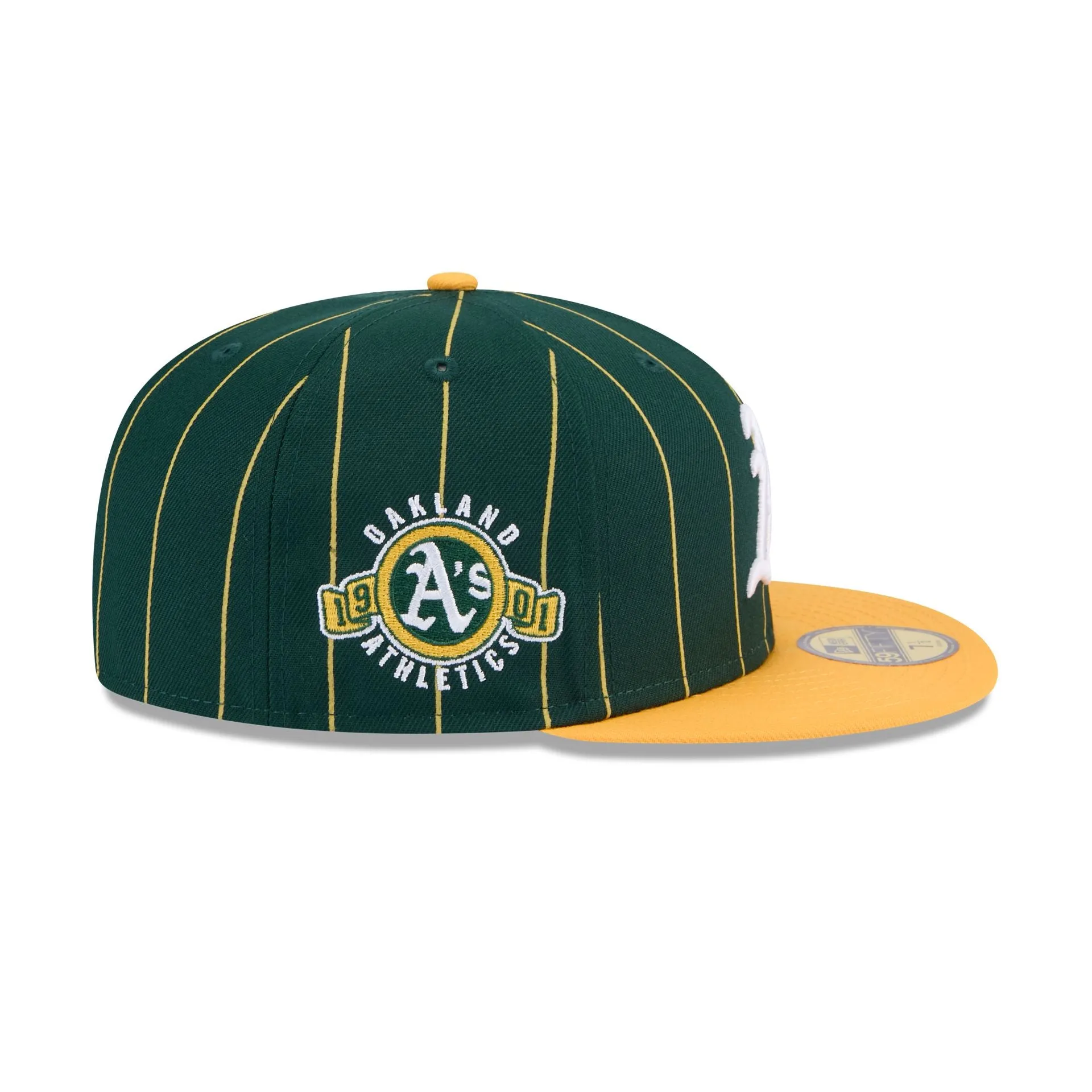 Oakland Athletics Throwback Pinstripe 59FIFTY Fitted Hat