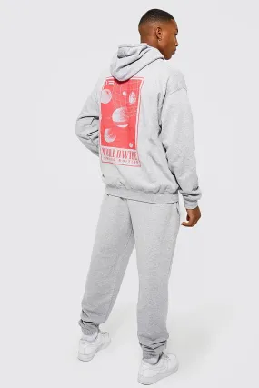 Oversized Worldwide Graphic Hooded Tracksuit