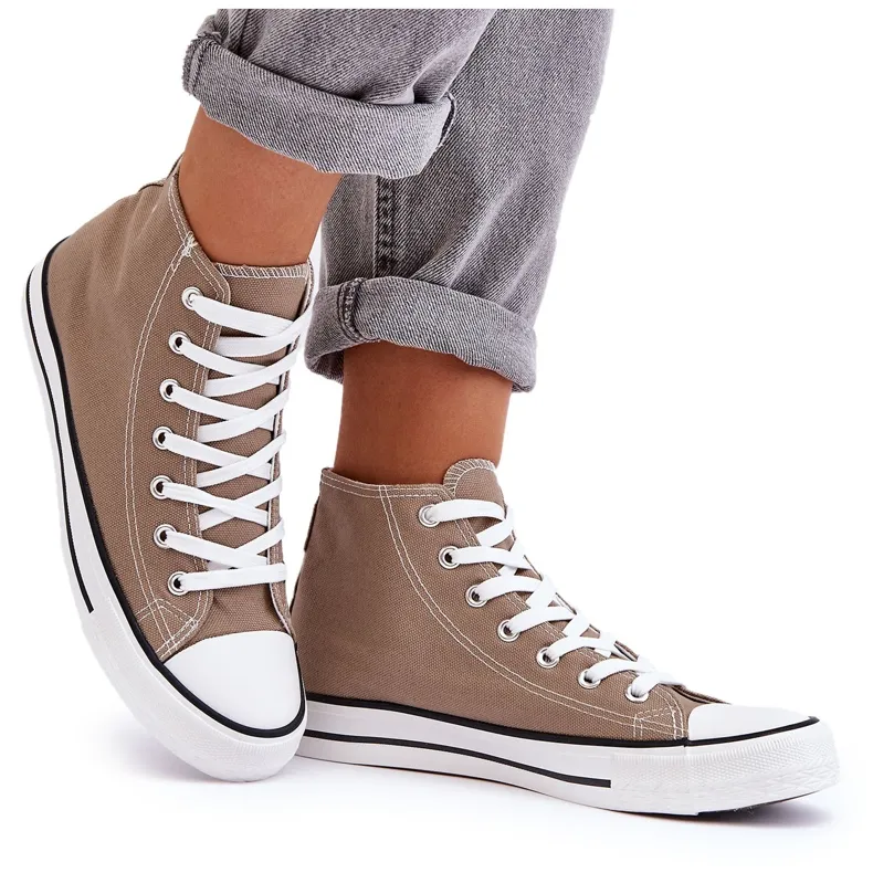 PA1 Women's Classic High Top Sneakers Beige Remos