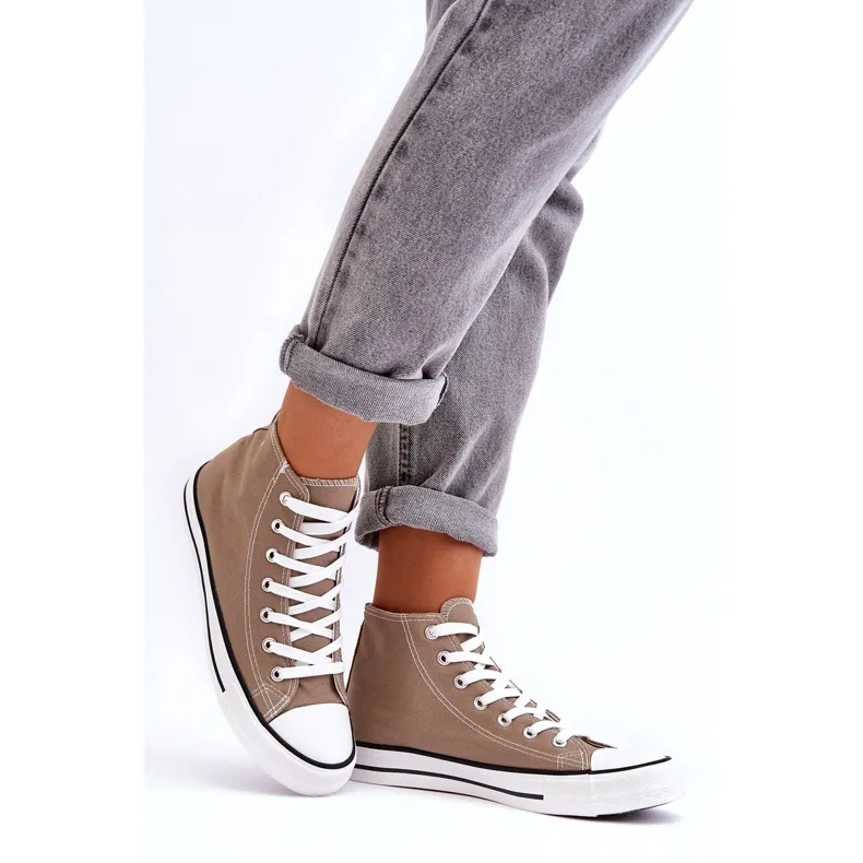 PA1 Women's Classic High Top Sneakers Beige Remos