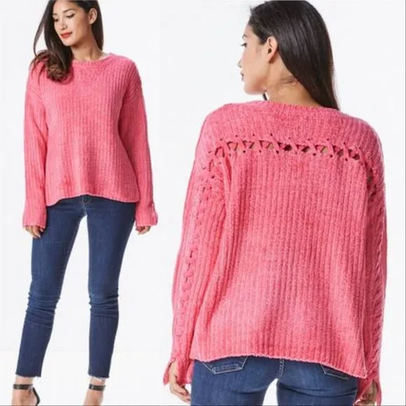 Pink Chenille Sweater