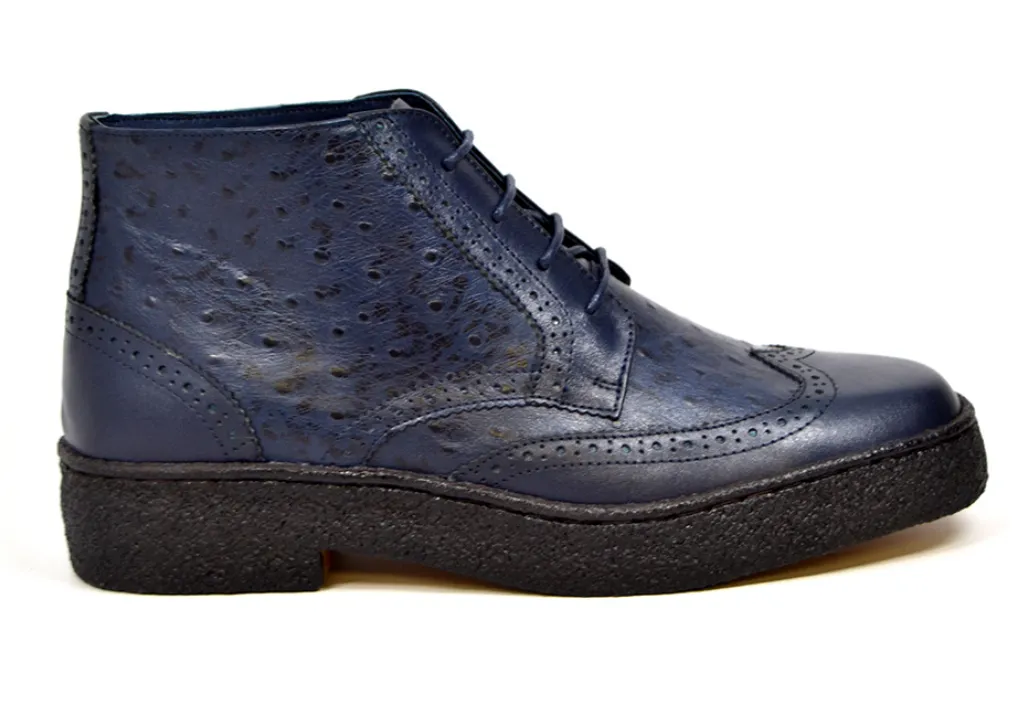 Playboy Ostrich & Wingtip Leather Shoes by The British Collection