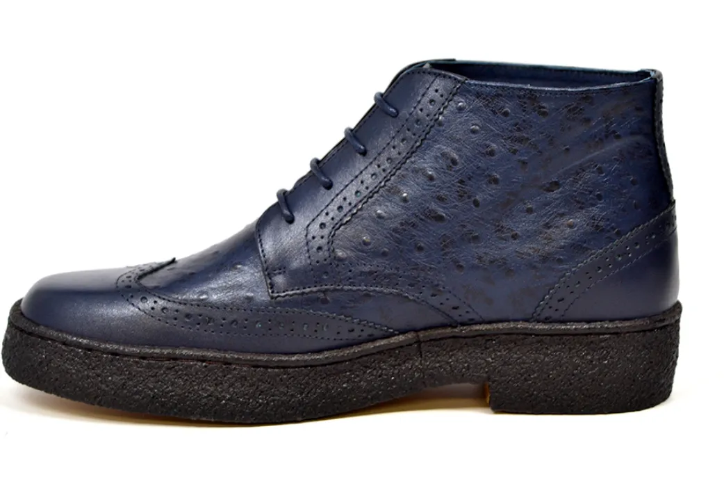 Playboy Ostrich & Wingtip Leather Shoes by The British Collection