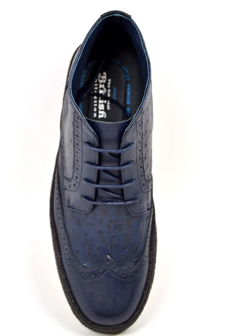 Playboy Ostrich & Wingtip Leather Shoes by The British Collection