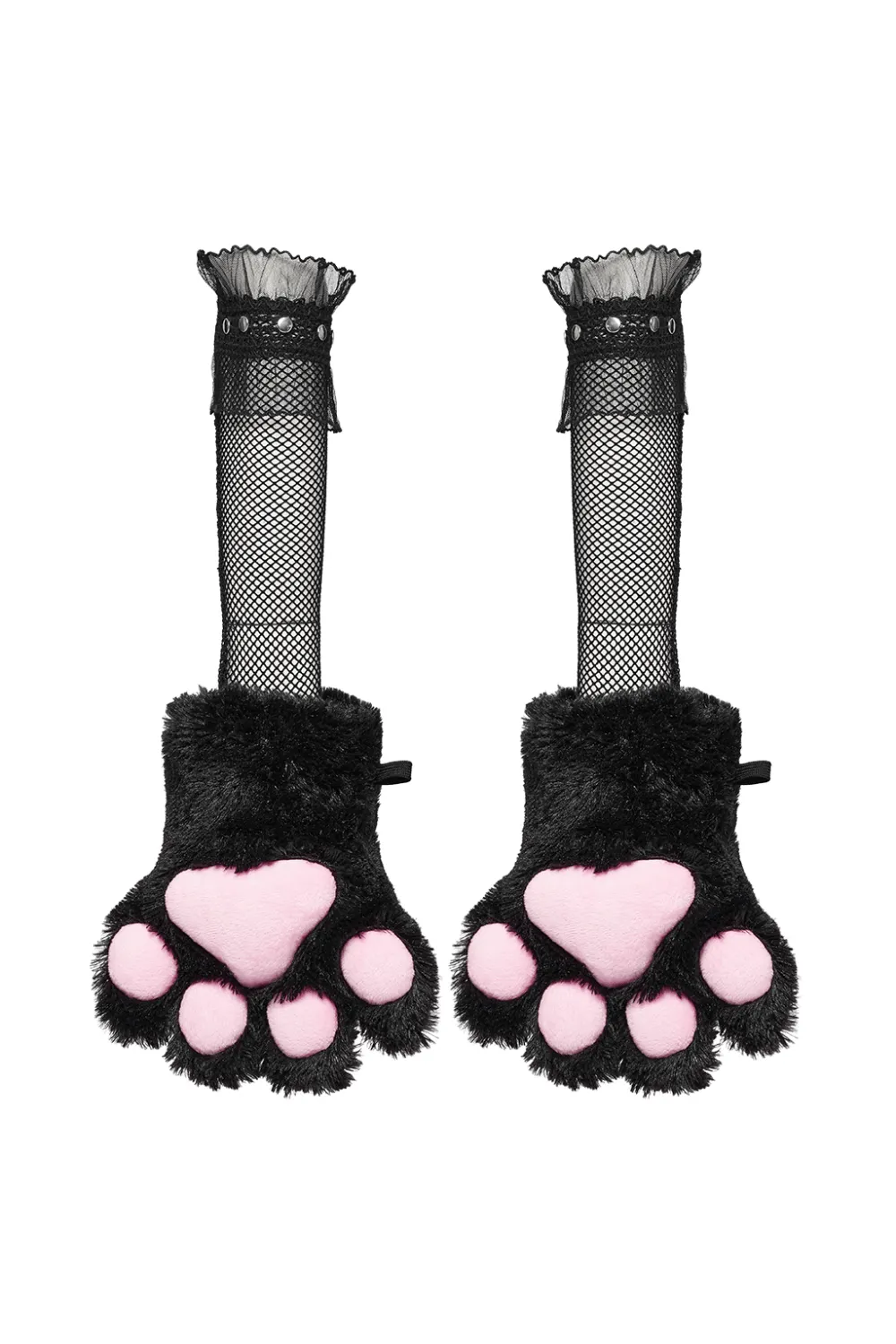 Plush Cat Claw Gloves with Rope Hook and Cute Design