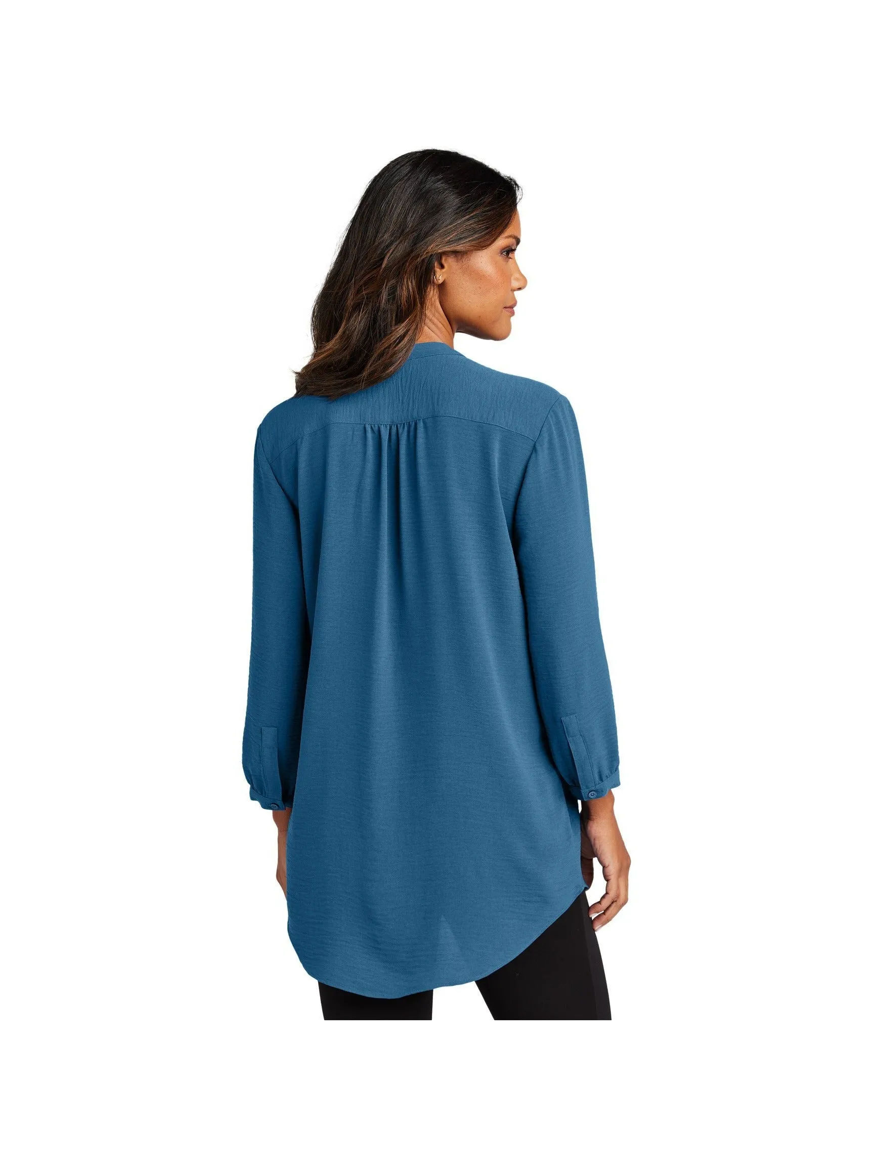 Port Authority Ladies 3/4-Sleeve Textured Crepe Tunic