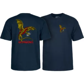 Powell Peralta Skateboard Shirt Dragons Logo Navy