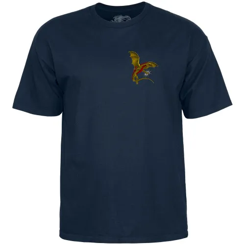 Powell Peralta Skateboard Shirt Dragons Logo Navy