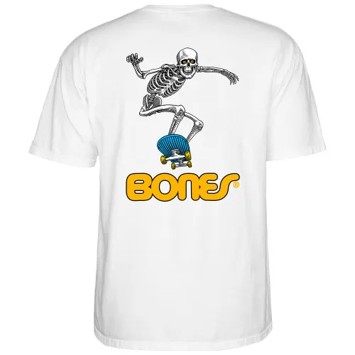 Powell Peralta Skateboard Shirt Skateboard Skeleton 2 White