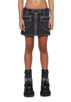 Power Denim Skirt-