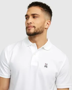 Psycho Bunny Men's Classic Polo - White