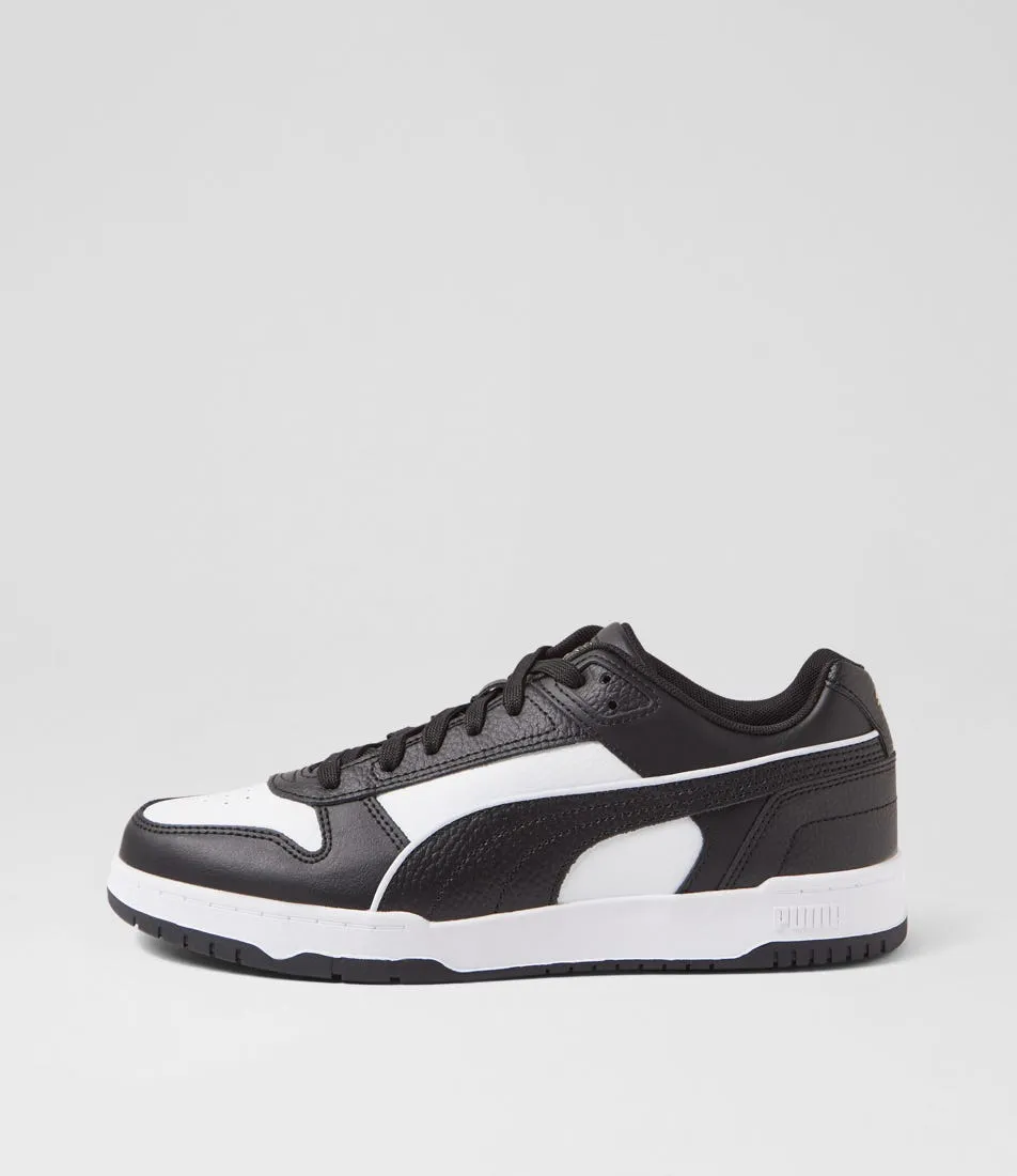 PUMA 386373 Rbd Game Low M Black White Gold Sneakers